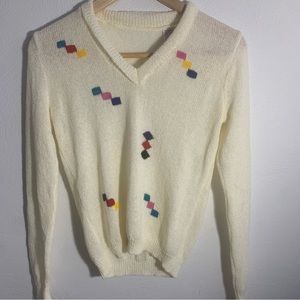 Women’s Vintage Geometric Sweater | Vintage Geometric Light Knitted Sweater